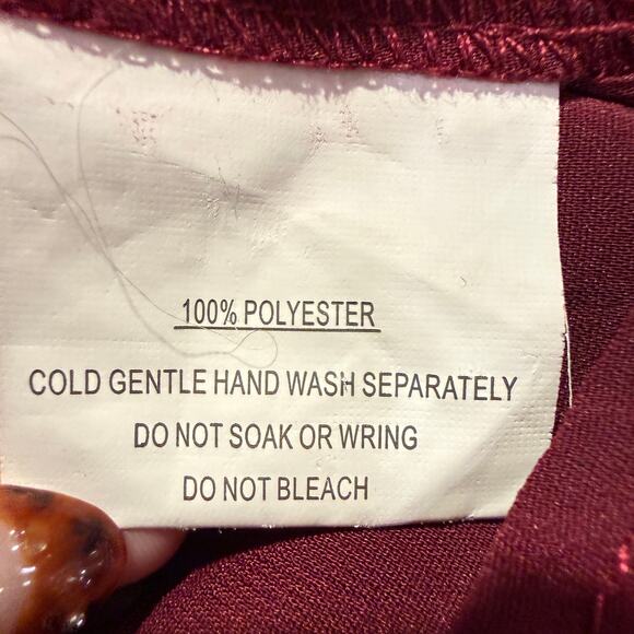 Princess Polly Burgundy Romper Long Puff Sleeves Ruffle Bottom 6 Sexy Holiday - Picture 6 of 9